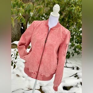Levi's Coral Cotton Bomber Jacket Y2K